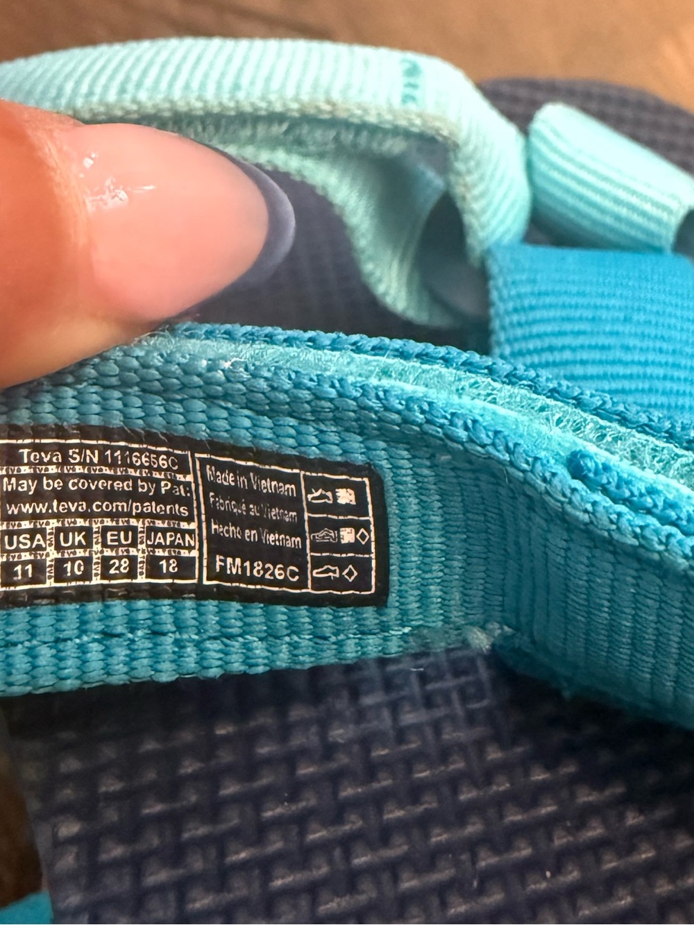Teva Kids Teal, Light Blue & Orange Strap Sport Kids' Original Universal Sandals - Picture 6 of 6